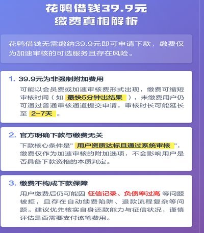 花鸭借钱是正规平台吗