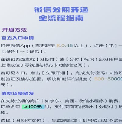微信分期怎么开通借款功能 取现